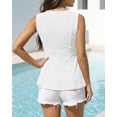 thumbnail image 6 of BTFBM Womens Summer Tops Business Casual Outfits Crew Neck Sleeveless Shirts Slim Fit Peplum Tank Top, 6 of 9