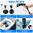 thumbnail image 6 of Keyohome Toilet Plunger Set with 4 Unclogging Heads Efficient Air Plunger Reusable Toilet Drain Clog Remover Practical Drain Clog Remover Tool for Sink Toilet Bathroom Shower Clogged Pipe, 6 of 11