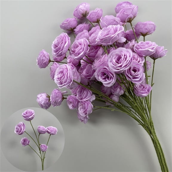 EZPXFCI Artificial Roses Lilac Roses Purple Roses Fake Roses Flowers with Long Stems Silk Flowers for Wedding Bouquets Centerpieces Decorations Parties Bridal Baby Showers