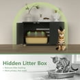 thumbnail image 6 of Amunrbrek Hidden Litter Box Enclosure with Front Door & Cat Scratch Mat, Black, 6 of 11