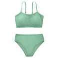thumbnail image 6 of GYRATEDREAM Girls Swimsuits 2 Piece Bikini Set Spaghetti Strap High Waisted Bathing Suit Girls' Swimwear with Chest Pad, 6 of 7