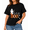 Black-25, variant on 100% cotton women's T-shirt with Halloween pattern, funny ghost Boo, horror theme