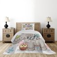 thumbnail image 3 of Ambesonne Colorful Quilted Coverlet 2 Pcs, and Owls Love, Twin Size, Multicolor, 3 of 4
