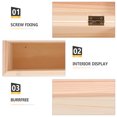 thumbnail image 2 of Household Wooden Storage Box Desktop Tickets Holder Storage Box Wood Recipes Box, 2 of 9