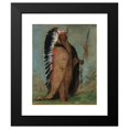 thumbnail image 2 of George Catlin 15x18 Black Modern Framed Museum Art Print Titled - Ee-Ah-Sa-Pa, Black Rock, a Two Kettle Chief (1832), 2 of 5