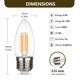 thumbnail image 2 of Bombillas LED para candelabro YIMILITE B11 E26 4,5 W (equivalente a 40 W) 2700 K, 2 of 7