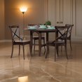 thumbnail image 3 of Benjara Aged Look Round Table In Rubberwood Brown, 3 of 7