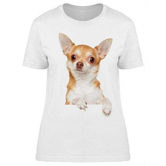 Cute Chihuahua Looking At You T-Shirt Women -Image by Shutterstock, Female x-Large