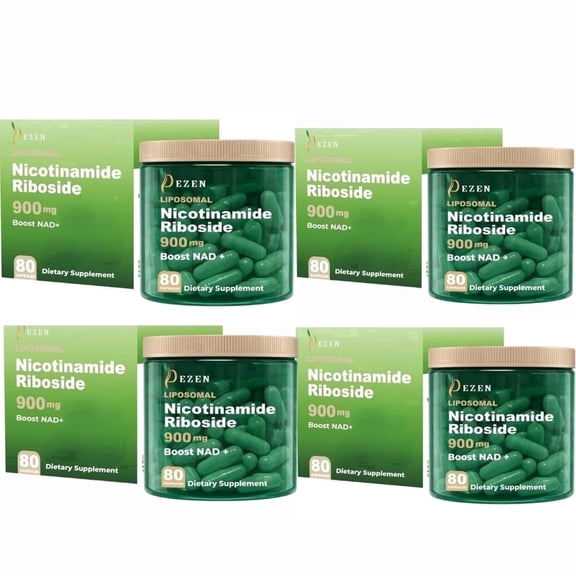 Premium NAD Liposomal Nicotinamide Riboside Supplement, Cellular Energy, Healthy Aging & Metabolism Support, 4 Pack