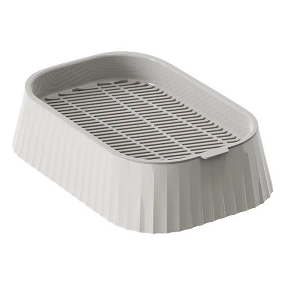 Double Layer Grass Planter Tray with Water Tray Gray for Soilless Growth and Easy Harvesting at Home