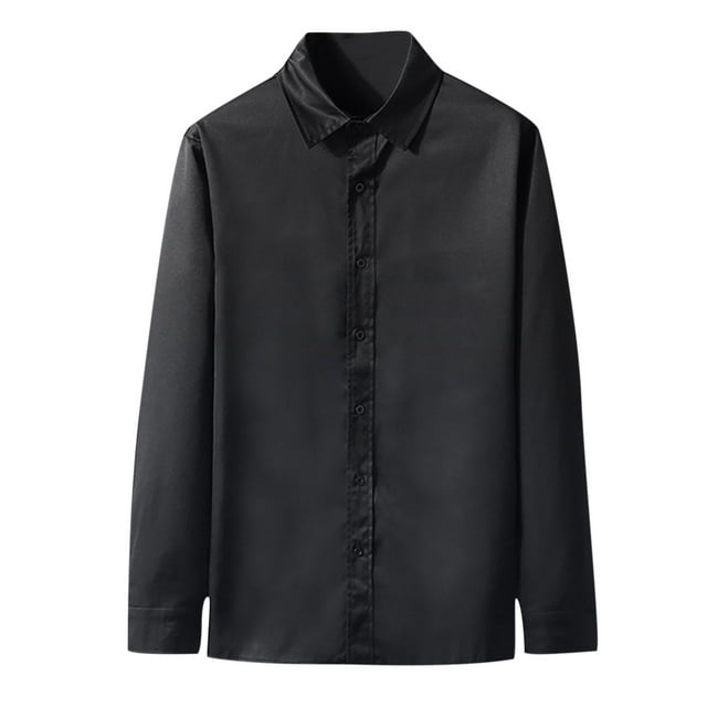 DPTALR Chemise Décontractée à Boutons pour Hommes Ajustée à Manches Longues Unie