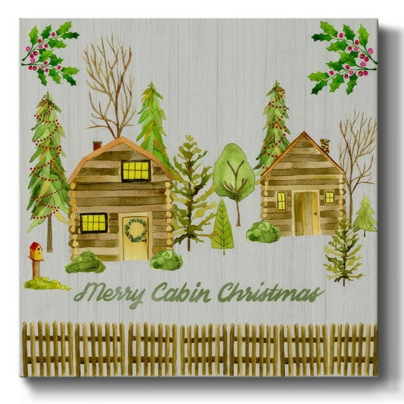 Christmas Cabin II- Gallery Wrapped Canvas