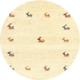 thumbnail image 1 of Ahgly Company Indoor Round Contemporary Golden Blonde Gold Solid Area Rugs, 6' Round, 1 of 6