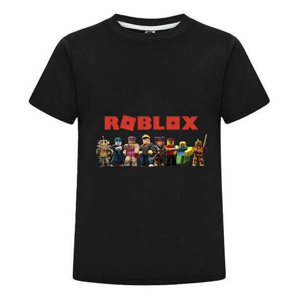 Camiseta Infantil Roblox con Diseño Gamer para Niños, Playera de Algodón con Personajes, Ideal para Regalos y Uso Diario, Verano Fresco
