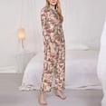 thumbnail image 3 of Sikiie Rose Flowers Women's Long-Sleeve Shirt and Full-Length Bottom Pajama Set (s-xxl)-Small, 3 of 7