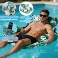 thumbnail image 2 of KOPPOP Pool Floats for Adults, 2-Pack Heavy Duty Inflatable Floating Lounge Chairs, Float Pool Blow Up Pool Floaties Pool Floats for Summer Pool, Beach & Lake, 2 of 7