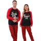 thumbnail image 2 of Jngle-Pijama navideño a juego para pareja, Conjunto de pijama negro con tetas y oropel, bolas y oropel, 2 of 4