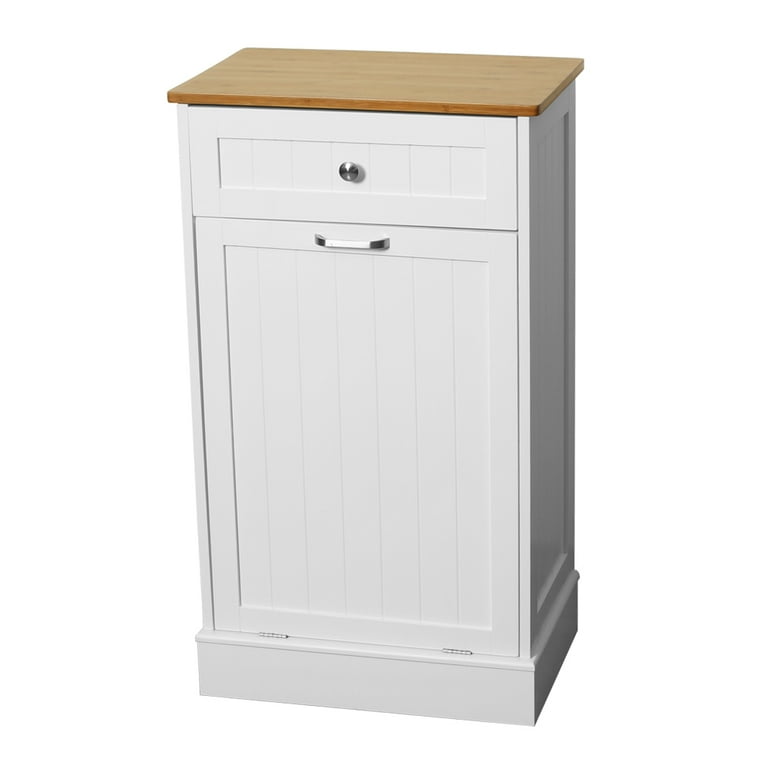 Trash Bin Cabinet, Trash Can Cabinet, Tilt Out Cabinet, Wood Trash Rec –  thefurniturefarm