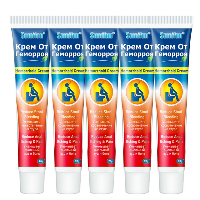 Sumifun-pomada de eliminación de hemorroides, crema de tratamiento para el dolor Anal, medicina Herbal, 1/3/5 piezas yaoshenbao LED