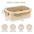 thumbnail image 5 of Bento Box for Adult,1200 ML Lunch Containers for Adults,LeakProof Lunch Box with Utensils,BPA Free,3 Compartment Bento Box Microwave Safe,Green, 5 of 7
