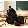 thumbnail image 2 of 3 Piece Coquette Bow Print Backpack Set, Lightweight Adjustable Straps Lightweight, Nylon Multi Compartment Bookbag, Cute Laptop Daypack for Back to School Travel Daily Use, 2 of 4