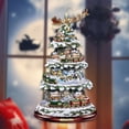 thumbnail image 3 of Escultura de decoración superior para árbol de Navidad, colgante de ambiente festivo para el hogar, Feliz Navidad, Feliz Año Nuevo, invierno, 2024, 3 of 4