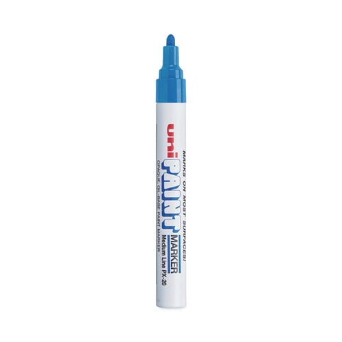 Permanent Marker, Medium Bullet Tip, Blue | Bundle of 5 Each