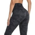 thumbnail image 4 of qolati Workout Leggings for Women Sporty Camouflage High Waisted Yoga Pants Tummy Control Compression Running Gym Tights Sweatpants, 4 of 6