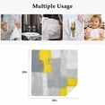 thumbnail image 5 of Yellow Grey Cloth Napkins, Abstract Geometric Oil Painting Vintage Gradient Washable and Reusable Dinner Napkins Set of 4, Table Napkin for Kitchen Party Birthday Wedding Hotel Housewarming 20"x20", 5 of 9