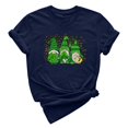 thumbnail image 2 of LSLJS Col Rond Imprimé Trèfle de Saint Patrick Manches Courtes Décontracté Ample Manches Courtes Col Rond Haut/chemise, Cadeaux pour Femmes, 2 of 4