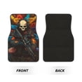 thumbnail image 2 of Fuzoiu Vibrant Skull Soldier Print Carpet Floor Mats for Car,Car Foot Mat Set,Universal Fit 4 Piece Mat Pad Set,Fits Most Cars Trucks Vans Sedans SUV Auto Carpet Mat Se, 2 of 7