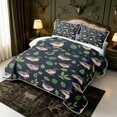 thumbnail image 3 of Manfei Green Billed Waterfowl Print Quilt King,Boys Mallard Duck King Coverlet Set,3pcs,1 Bedspread and 2 Pillowcases, 3 of 7