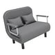 thumbnail image 4 of Sofá cama,Sofá cama Silla perezosa Sofá individual Silla,Respaldo reclinable Bolsillos de almacenamiento ajustables,Muebles de salón de espacio moderno para sala de estar,Muebles de Gris, 4 of 9