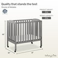 thumbnail image 4 of Dream On Me 3-in-1 Portable Crib Gray, 4 of 7