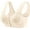 Beige, variant on Front Clasp Bras for Women Daisy Bras for Older Women No Underwire Adjustable Straps Wireless Bra Snap Closing Bra Full Coverage Padded Bras Lift Bra Adaptive Bras Army Green XL