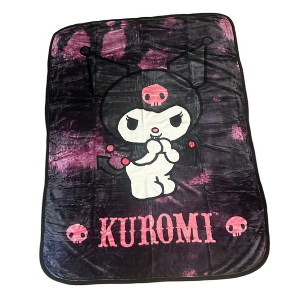 Kuromi Twin Plush Blanket Super Soft "Bad Kuromi"