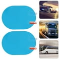 thumbnail image 2 of Side Mirror Film, Rainproof Sticker Blue Side Mirror Rain Guard Oval Rearview Mirror Rain Film, For Car Trucks, 2 of 6