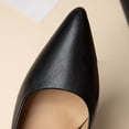 thumbnail image 5 of Fesfesfes White Shoe Korean Style Fashion High Heel Shoes Pointed Toe Thick Heel Shallow Peep-Toe Shoes Women 5.5(36), 5 of 5