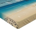 thumbnail image 2 of Ambesonne Vintage Fitted Sheet, Summer Postcard Stamp, Full Size, Sand Brown Teal, 2 of 3