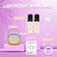 thumbnail image 5 of ATOPDREAM Kids Karaoke Machine, With Dual Microphones, Bluetooth Speaker Toy (5.0), RGB Controllable Lights (Beige), 5 of 5