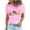 Pink-1, variant on Valentines Shirts for Women Letter Love Rose Print Short Sleeve Crew Neck Cute Floral T-Shirts Valentines Day Tee