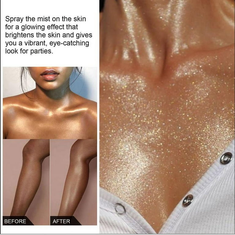 Banzch Body Highlight Spray30ml Body Glitter Spray,Quick Dry Face Liquid  Glitter Gel Body Painted Stage Makeup Highlight,for Face Neck, Eyes, Dress  Prom Party,Mothers Day Gifts - Walmart.com