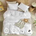 thumbnail image 5 of PHF Waffle Duvet Cover Set King Size, 3 Pieces Soft Breathable Bedding Comforter Cover for All Seasons, Waffle Textured Duvet Cover with 2 Pillow Shams Bedding Collection, 104"x90", White, 5 of 6