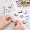 thumbnail image 4 of 24 Sets Natural Gemstone Bead Wine Glass Charms Drink Markers Tags with 12 Styles Stone Beads and Hoop Earrings for Cocktail Champagne Party Favors Decoration, 4 of 9