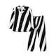 thumbnail image 1 of Balery Zebra Pijama para Hombre de Dos Piezas con Manga Larga, Conjunto de Dormir y Descanso Suave con Bolsillos-Large, 1 of 7