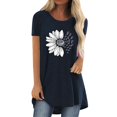 thumbnail image 2 of Womens Tops Women's Long Printed Spring/Summer Round Neck T Shirt Shirts for Women, 2 of 4