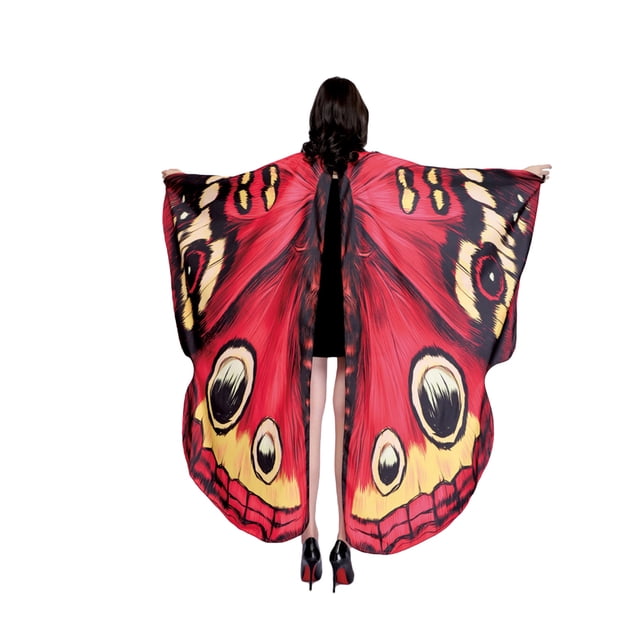 Kmbangi Châle de Papillon de Femmes avec la Couleur Vive, Sangle Réglable de Main