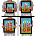 thumbnail image 7 of IBA Indianbeautifulart Lakshmi Narayan Picture Frame Religious Poster Black Wall Frame Deity Photo Frame Wall Decor&nbsp;For Home/ Office/ Temple-12 x 18 Inches, 7 of 7