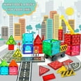 thumbnail image 2 of Magnetic Tiles Road Set with Magnet Crane Car Toys, Ice Castle Magnetic Blocks STEM Toys Creativity And Educational Construction Toys Toys for Kids Age 3-6 Birthday Gifts Random Color, 2 of 7