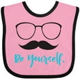 thumbnail image 3 of Inktastic Be Yourself, Glasses, Mustache, Moustache Boys or Girls Baby Bib, 3 of 4